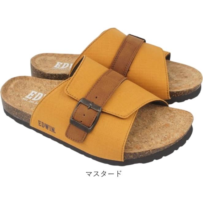 サンダル メンズ コルク 黒 フットベッド 歩きやすい 疲れない 軽量 おしゃれ コンフォートサンダル 春 夏 靴 EDWIN エドウィン ew9303 |  | 03