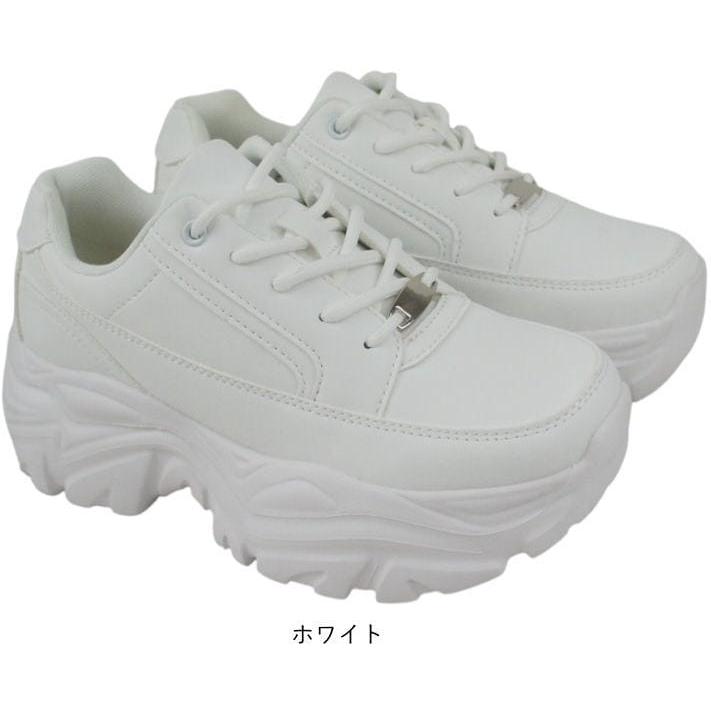 レースアップ 厚底 スニーカー 軽量 レディース カジュアル ハイソール 白 黒 プラットフォーム ダッド 5cm 脚長 足長 厚底 身長 シューズ 背 mzc025 |  | 02