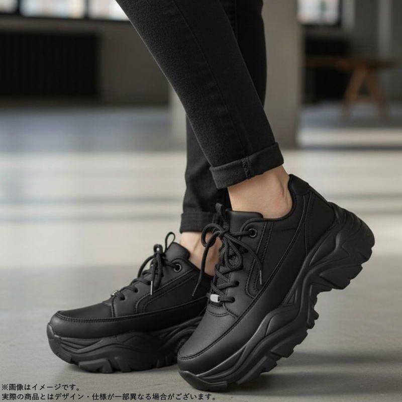 レースアップ 厚底 スニーカー 軽量 レディース カジュアル ハイソール