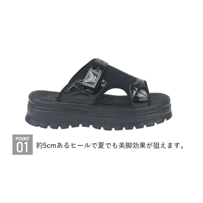 厚底 サンダル ウェッジ ヒール レディース BOUQET スポーツサンダル スポサン プラットフォーム ミュール つっかけ hk2410 |  | 03
