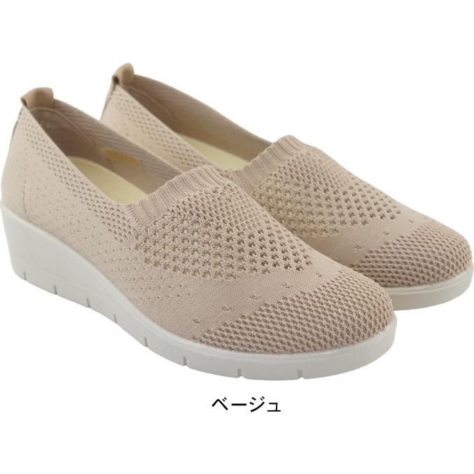 スリッポン レディース 軽量 履きやすい 歩きやすい ニット メッシュ パンプス ウエッジソール レディース 履きやすい 蒸れにくい ニットスニーカー htc454 |  | 09