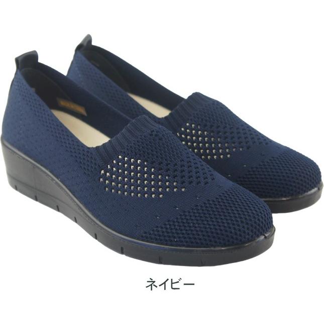 スリッポン レディース 軽量 履きやすい 歩きやすい ニット メッシュ パンプス ウエッジソール レディース 履きやすい 蒸れにくい ニットスニーカー htc454 |  | 10