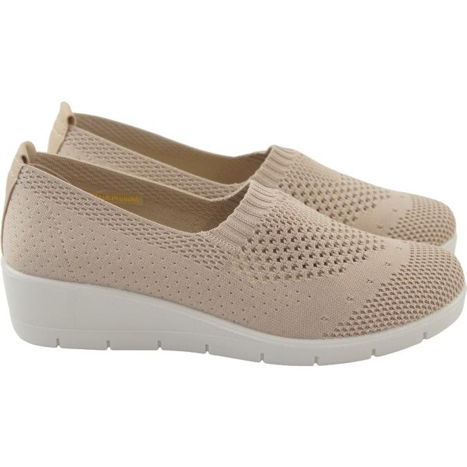 スリッポン レディース 軽量 履きやすい 歩きやすい ニット メッシュ パンプス ウエッジソール レディース 履きやすい 蒸れにくい ニットスニーカー htc454 |  | 12