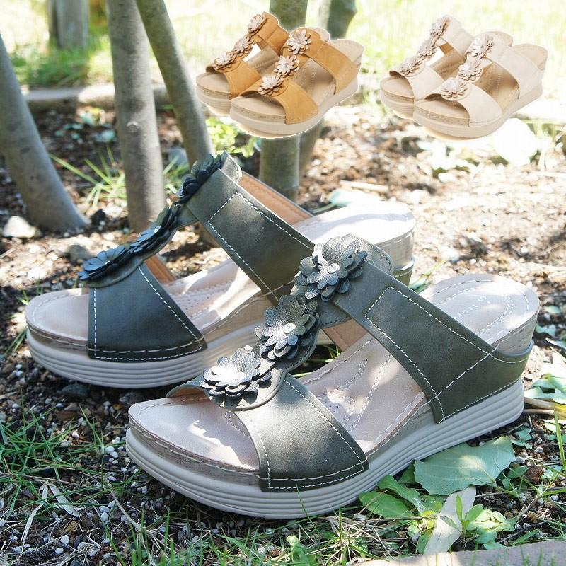 サンダル 軽量 ダブルソール レディース ウェッジソール 厚底 軽い 履きやすい 歩きやすい 痛くない つっかけ 春 靴 脚長 ウエッジヒール 春 夏 通気性 Htc547 1 Htc547 1 ファッションシューズ アベリア 通販 Yahoo ショッピング