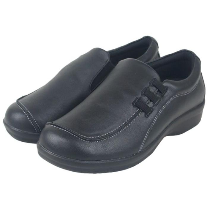 カジュアルシューズ レディース コンフォートシューズ サイドゴア モカシン おしゃれ 4e 幅広 甲高 ワイド スリッポン 黒 ウェッジソール 防滑 軽量 htc59 |  | 07