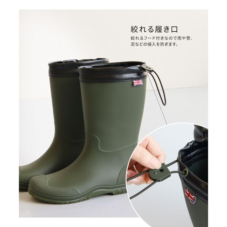 レインブーツ レディース ロング 折りたたみ 長靴 レインシューズ 黒 アウトドア ポロクラブ おしゃれ フード付き 雨 雪 滑りにくい ガーデニング htcpolo002 | ポロ クラブ | 06