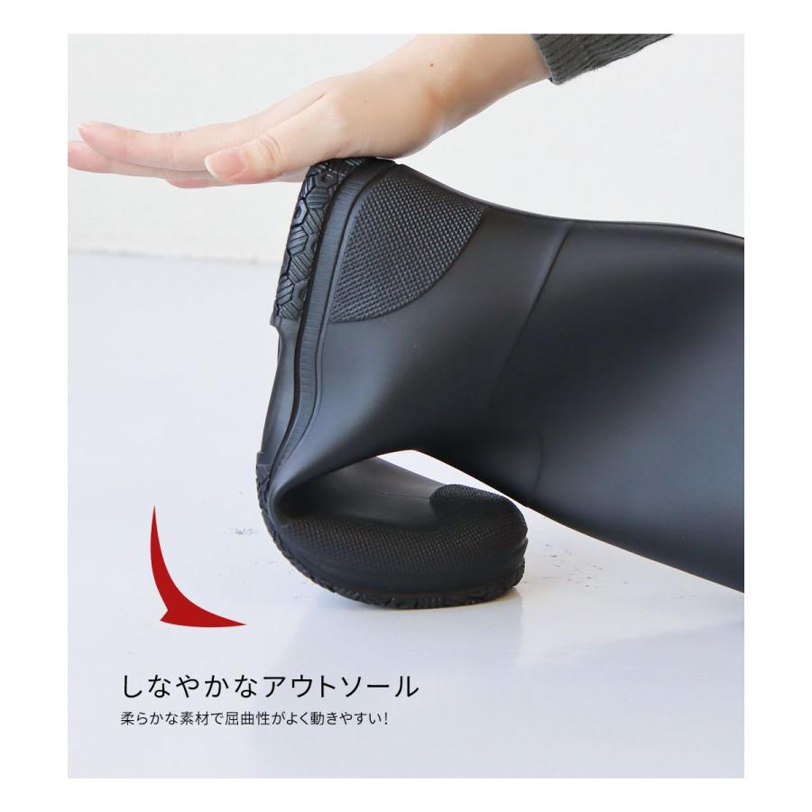 レインブーツ レディース ロング 折りたたみ 長靴 レインシューズ 黒 アウトドア ポロクラブ おしゃれ フード付き 雨 雪 滑りにくい ガーデニング htcpolo002 | ポロ クラブ | 09