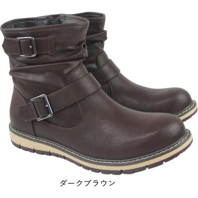 リベルト エンジニア ブーツ メンズ 防水 防滑 雨 レイン 雪 冬 サイド