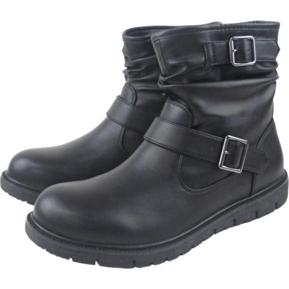 リベルト エンジニア ブーツ メンズ 防水 防滑 雨 レイン 雪 冬 サイド