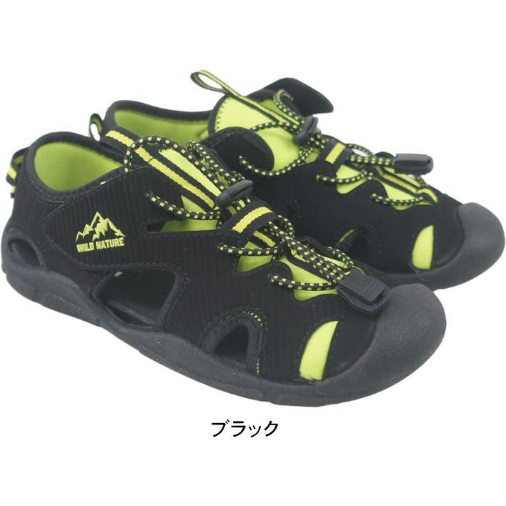 サンダル 子供 キッズ ジュニア スポーツサンダル 男の子 水陸両用 速乾インソール スポサン キャンプ 海 川 ブラック ワイルドネイチャー WILD NATURE ko2201 |  | 04
