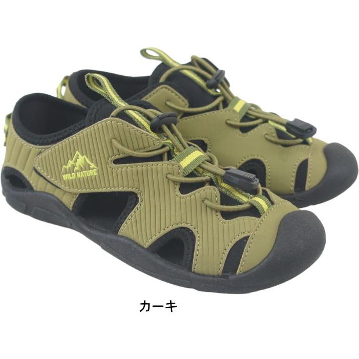 サンダル 子供 キッズ ジュニア スポーツサンダル 男の子 水陸両用 速乾インソール スポサン キャンプ 海 川 ブラック ワイルドネイチャー WILD NATURE ko2201 |  | 06