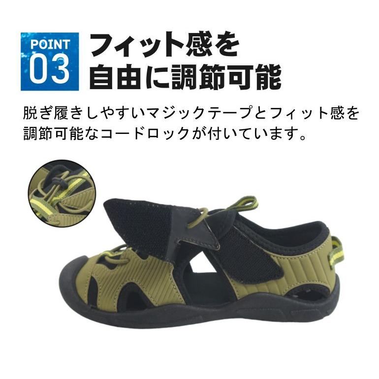 サンダル 子供 キッズ ジュニア スポーツサンダル 男の子 水陸両用 速乾インソール スポサン キャンプ 海 川 ブラック ワイルドネイチャー WILD NATURE ko2201 |  | 09