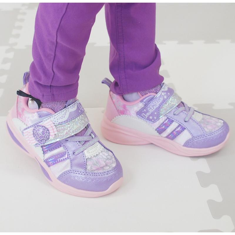 光る靴 キッズ シューズ スニーカー 子供 靴 Double Star ダブルスター キッズスニーカー LED 幼稚園 保育園 小学生 女の子 リボン マジック ベルクロ ko4955 |  | 10