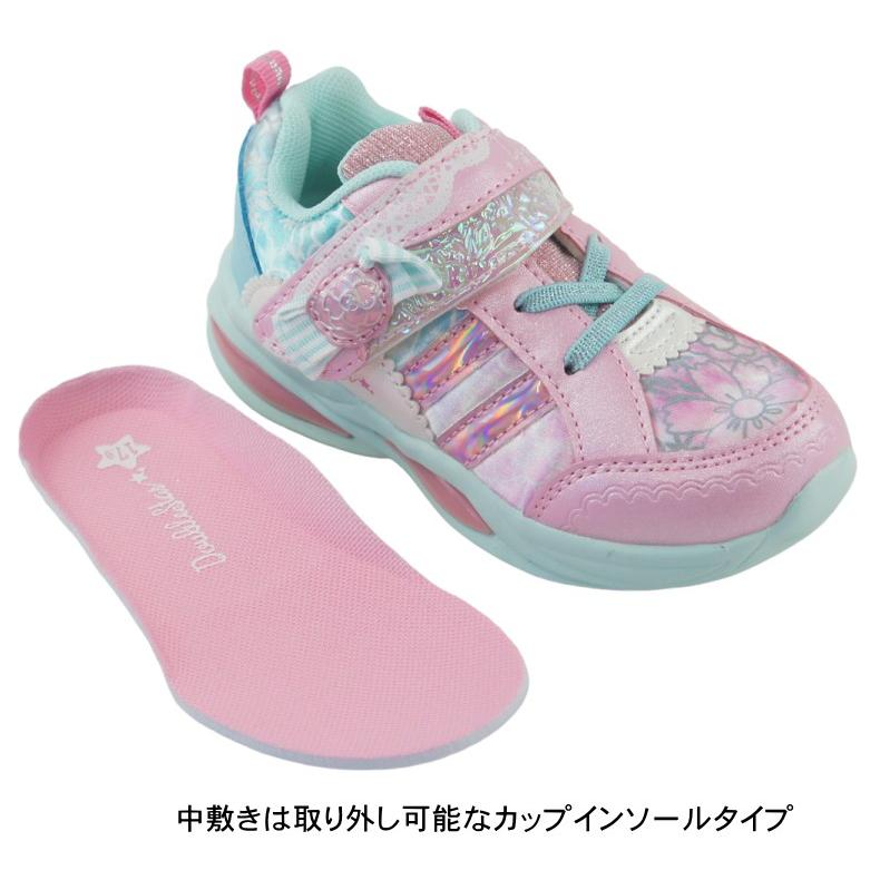 光る靴 キッズ シューズ スニーカー 子供 靴 Double Star ダブルスター キッズスニーカー LED 幼稚園 保育園 小学生 女の子 リボン マジック ベルクロ ko4955 |  | 03