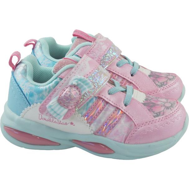 光る靴 キッズ シューズ スニーカー 子供 靴 Double Star ダブルスター キッズスニーカー LED 幼稚園 保育園 小学生 女の子 リボン マジック ベルクロ ko4955 |  | 06