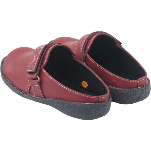 赤いスエードサボサンダル HEP（ヘップ） Doma2 土間2 サボサンダル / 冬用サンダル スウェード