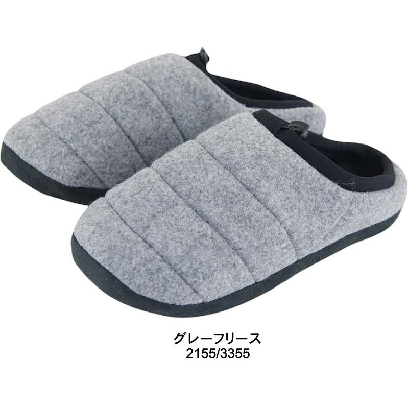 フリースダブルストラップスリッパ グレー フリースダブル