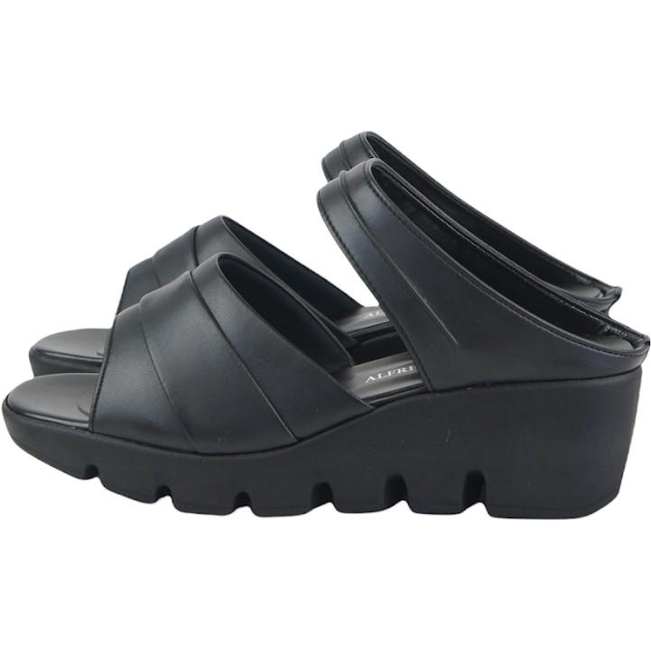 ミュール サンダル レディース つっかけ 日本製 疲れにくい 静音 黒 厚底 疲れない ヒール 職場 オフィス 人気 歩きやすい ウェッジソール ストラップ nc1032s |  | 03