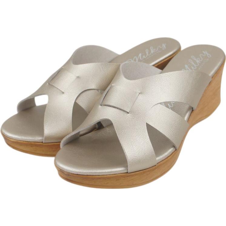 レディース サンダル ウェッジソール ミュール 厚底 オープントゥ つっかけ おしゃれ ミルキーミルキー 日本製 夏 nc1336 |  | 05