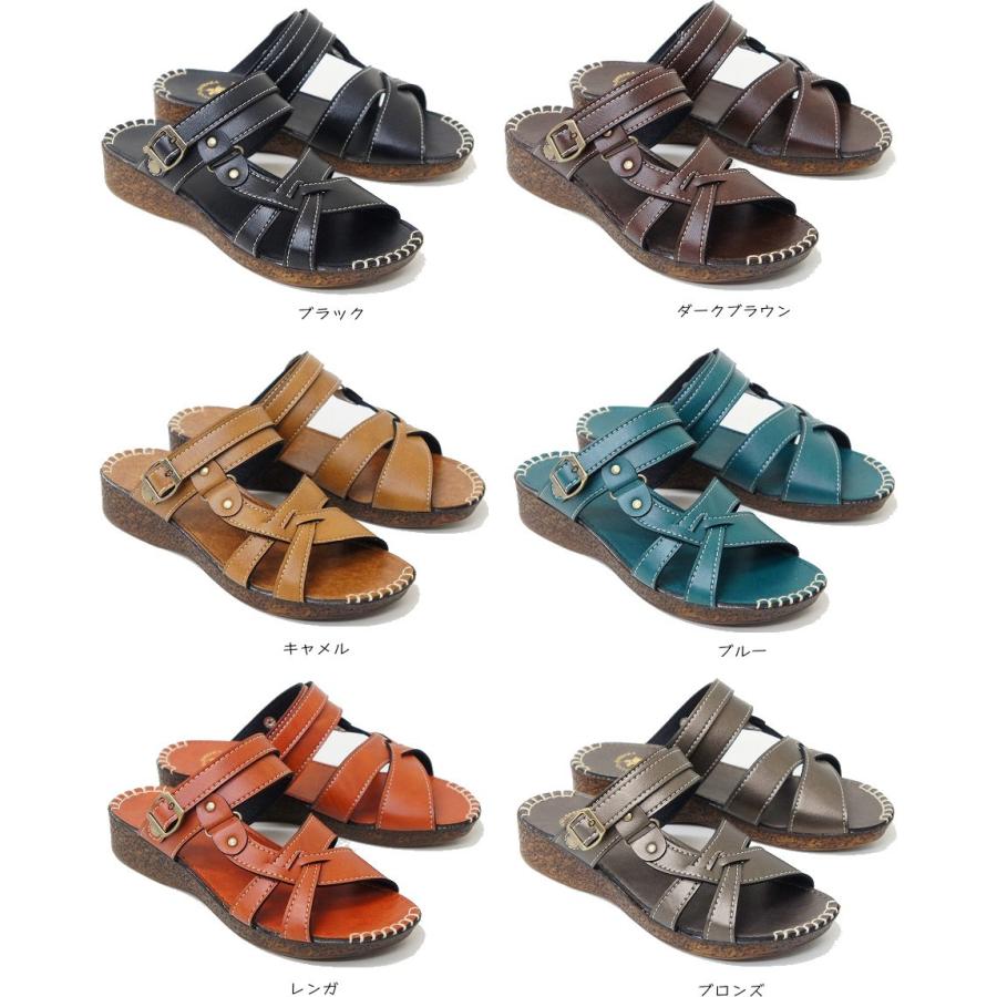 日本製 2way サンダル ミュール レディース ウエッジ ヒール ソール ぺたんこ フラット 痛くない やわらかい 軽い 夏 nc3006 | Santa Barbara Polo & Racquet Club | 03