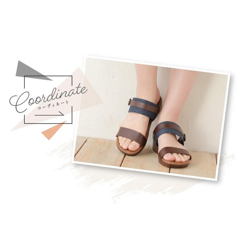 サンダル ミュール レディース 日本製 2way ウエッジ ヒール ソール ぺたんこ フラット 母の日 花以外 プレゼント 痛くない やわらかい 軽い 夏 nc3014 |  | 05