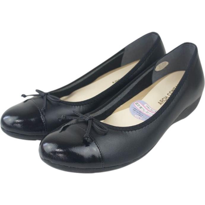 日本製 レディース ローヒール パンプス アーチコンタクト 痛くない 柔らかい 靴 ウェッジソール ラウンドトゥ 軽量 歩きやすい 疲れにくい 滑りにくい nc39064 | ARCH CONTACT | 03