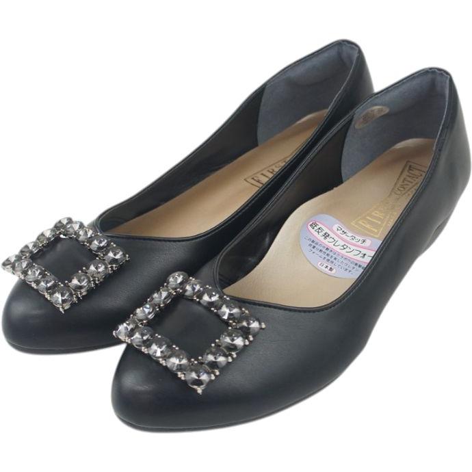 日本製 レディース ローヒール パンプス ファーストコンタクト ビジュー アーモンドトゥ 疲れない 痛くない 歩きやすい 脱げない 低反発 マザータッチ nc39169 | FIRST CONTACT | 04