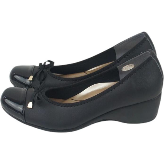 パンプス レディース 痛くない 歩きやすい ヒール 黒 靴 ウエッジ ソール リボン飾り 美脚 厚底 ラウンドトゥ 仕事 ファーストコンタクト nc39422 | FIRST CONTACT | 07