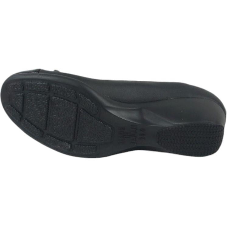 パンプス レディース 痛くない 歩きやすい ヒール 黒 靴 ウエッジ ソール リボン飾り 美脚 厚底 ラウンドトゥ 仕事 ファーストコンタクト nc39422 | FIRST CONTACT | 09