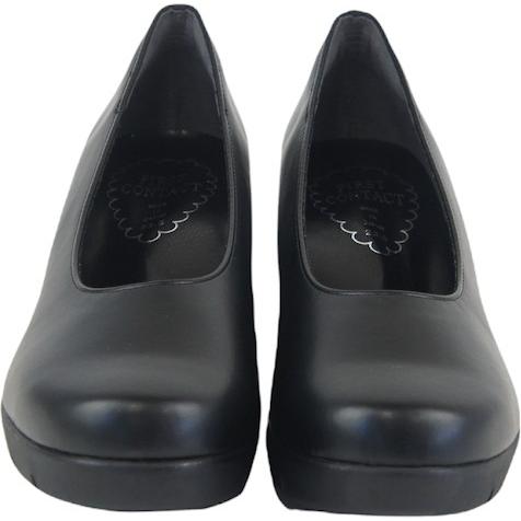 パンプス レディース 痛くない 歩きやすい ヒール 黒 靴 ウエッジ ソール 美脚 厚底 ラウンドトゥ 仕事 コンフォート シューズ ファーストコンタクト nc39600s | FIRST CONTACT | 04