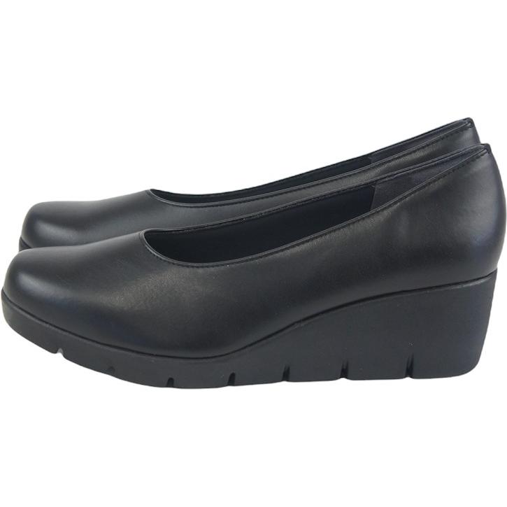 パンプス レディース 痛くない 歩きやすい ヒール 黒 靴 ウエッジ ソール 美脚 厚底 ラウンドトゥ 仕事 コンフォート シューズ ファーストコンタクト nc39600s | FIRST CONTACT | 05