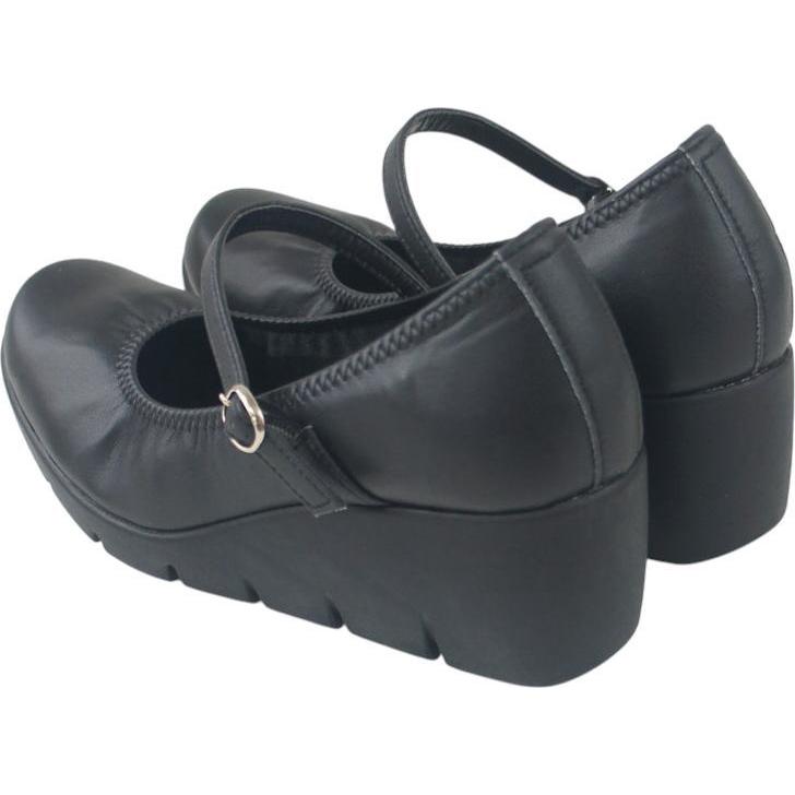 日本製 レディース パンプス ファーストコンタクト 厚底 ウェッジソール ストラップ ラウンドトゥ 痛くない 履きやすい 歩きやすい 疲れない 柔らかい nc39607 | FIRST CONTACT | 18