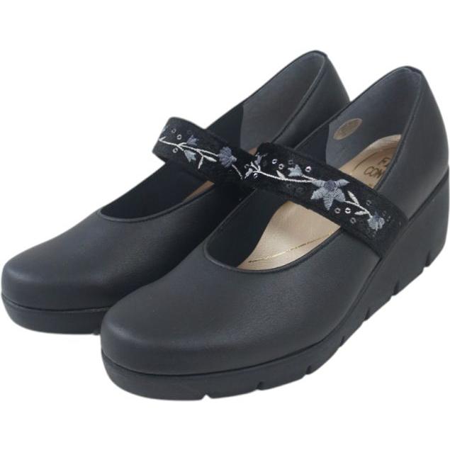 日本製 レディース パンプス ファーストコンタクト 厚底 ウェッジソール ストラップ ラウンドトゥ 痛くない 履きやすい 歩きやすい 疲れない 柔らかい nc39611 | FIRST CONTACT | 04