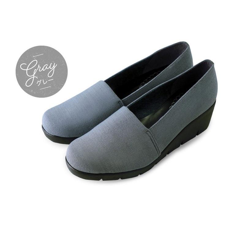 ファーストコンタクト パンプス レディース 痛くない 歩きやすい ヒール 黒 靴 ウエッジ ソール 美脚 厚底 ラウンドトゥ 仕事 コンフォート シューズ nc39615 | FIRST CONTACT | 04