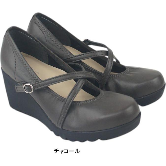 パンプス レディース 痛くない 歩きやすい ヒール 黒 靴 ウエッジ ソール 美脚 厚底 ラウンドトゥ 仕事 コンフォート シューズ ファーストコンタクト nc49608 | FIRST CONTACT | 03