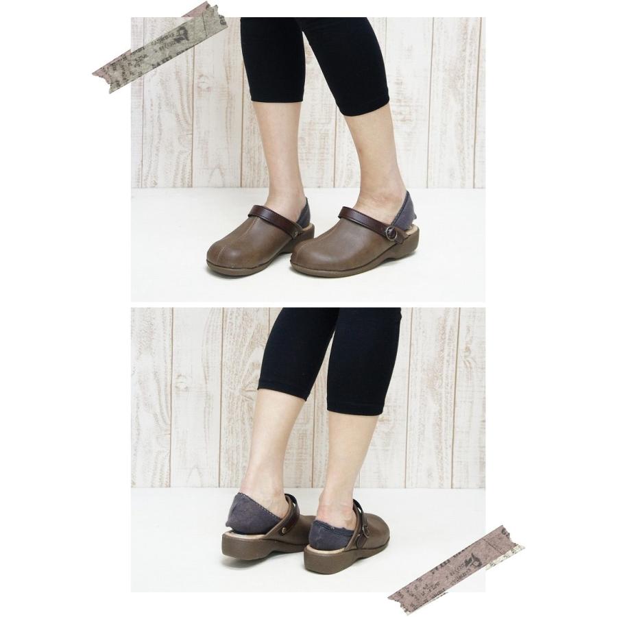 サボ サンダル レディース ウエッジ ヒール ソール ぺたんこ フラット 痛くない やわらかい 軽い 日本製 2way nc6880 |  | 05