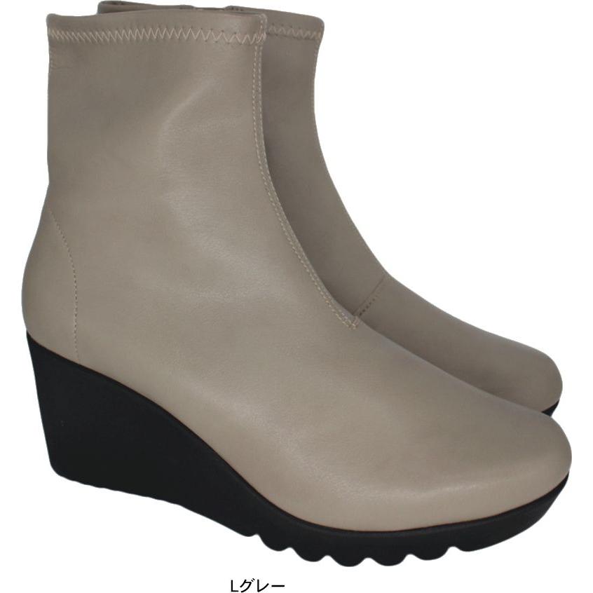 ブーツ ストレッチ ショートブーツ アーチコンタクト Arch CONTACT 7センチヒール 軽量 軽い レディース 日本製 歩きやすい ブラック 秋冬 美脚 nc69600 | ARCH CONTACT | 02