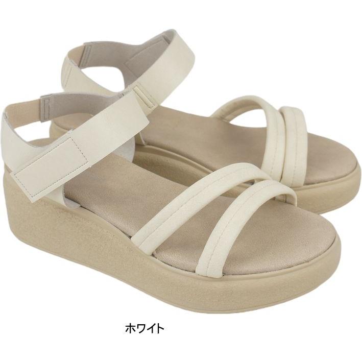 サンダル レディース ストラップ 日本製 厚底 プラットフォーム ウエッジ ヒール ソール ぺたんこ フラット 痛くない やわらかい 軽い 夏 nc83202 |  | 02