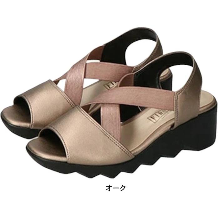 サンダル レディース 厚底 甲高 かかと付き ウェッジソール ファーストコンタクト 黒 日本製 オフィス シューズ 通勤 nc92017 | FIRST CONTACT | 02