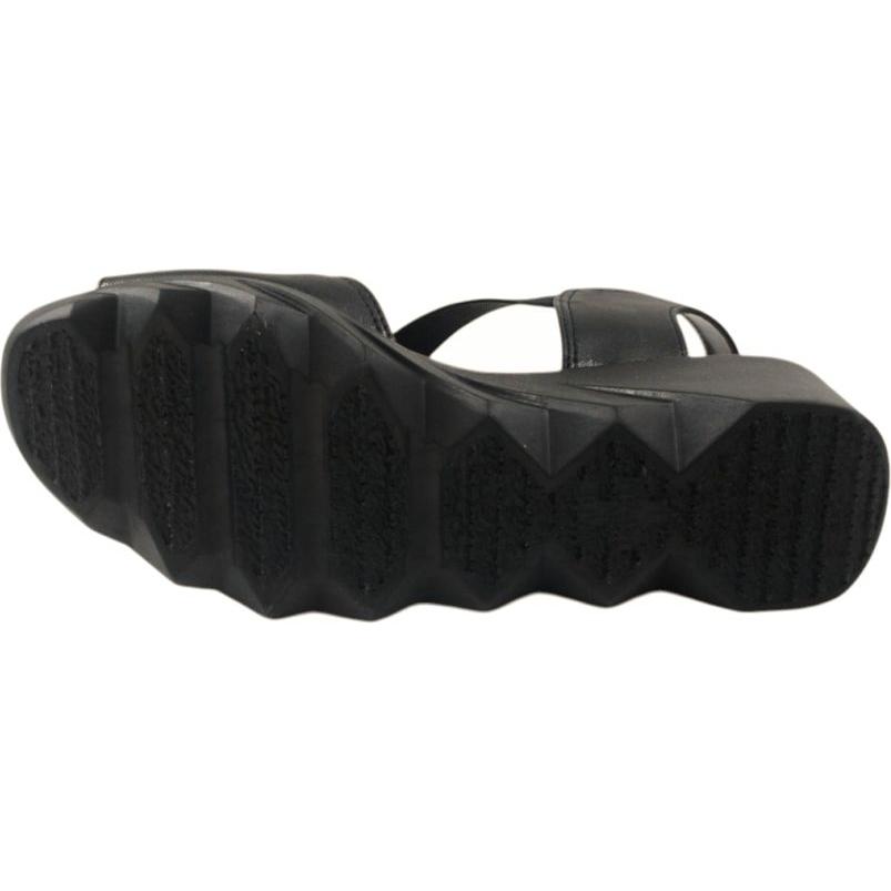 サンダル レディース 厚底 甲高 かかと付き ウェッジソール ファーストコンタクト 黒 日本製 オフィス シューズ 通勤 nc92017 | FIRST CONTACT | 10