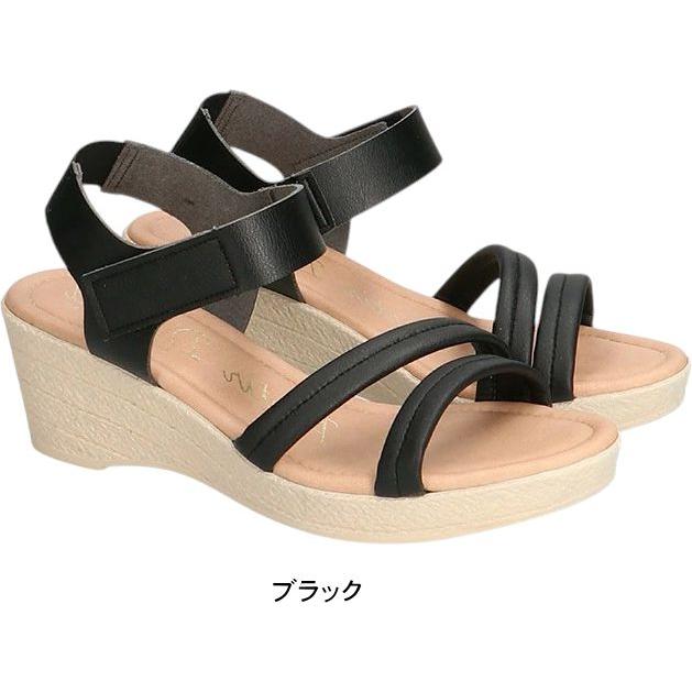 サンダル レディース 厚底かかと付き ウェッジソール ゴムストラップ パルティエダボール 日本製 オフィス 靴 nc92553 |  | 01