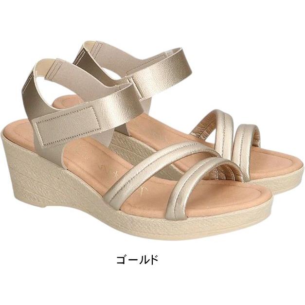 サンダル レディース 厚底かかと付き ウェッジソール ゴムストラップ パルティエダボール 日本製 オフィス 靴 nc92553 |  | 02