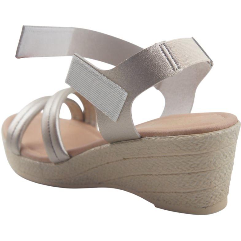 サンダル レディース 厚底かかと付き ウェッジソール ゴムストラップ パルティエダボール 日本製 オフィス 靴 nc92553 |  | 07