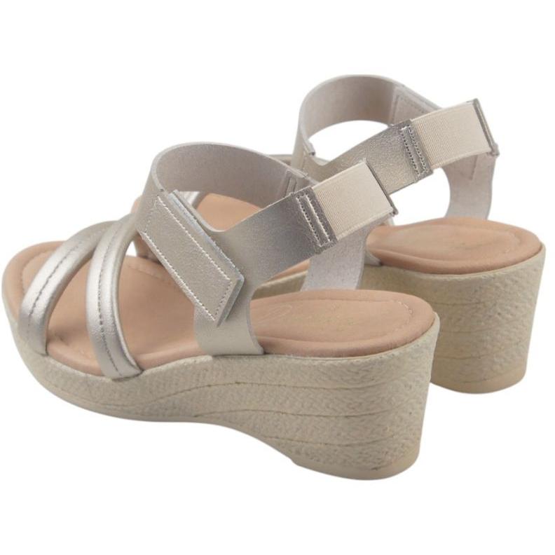 サンダル レディース 厚底かかと付き ウェッジソール ゴムストラップ パルティエダボール 日本製 オフィス 靴 nc92553 |  | 10