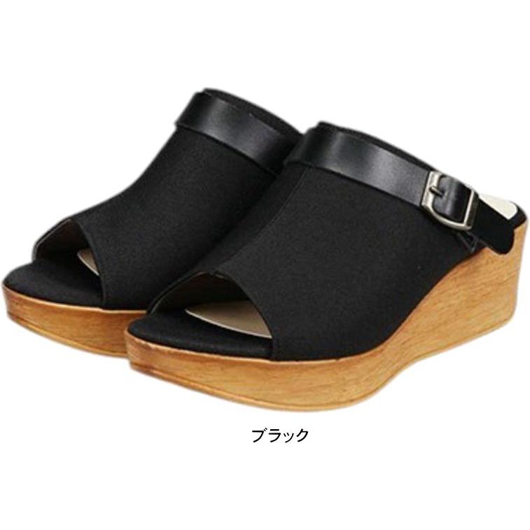 サンダル レディース ミュール 日本製 ウエッジ ヒール ソール ぺたんこ フラット 痛くない やわらかい 軽い 夏 nc92872 |  | 01