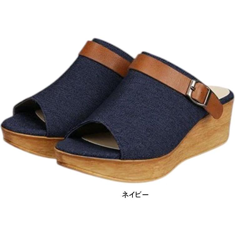 サンダル レディース ミュール 日本製 ウエッジ ヒール ソール ぺたんこ フラット 痛くない やわらかい 軽い 夏 nc92872 |  | 03