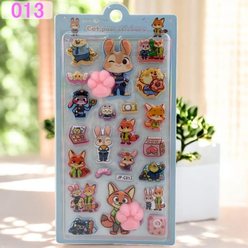 ズートピア キャラクター おしりシール ぷくぷくシール 可愛い 3D 立体 シール ドロップシール 立体 手帳シール 3D クリア シール ぷっくり メール便 osh2 |  | 09
