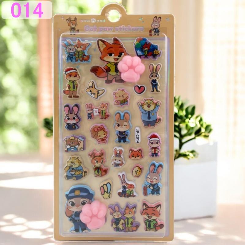 ズートピア キャラクター おしりシール ぷくぷくシール 可愛い 3D 立体 シール ドロップシール 立体 手帳シール 3D クリア シール ぷっくり メール便 osh2 |  | 10