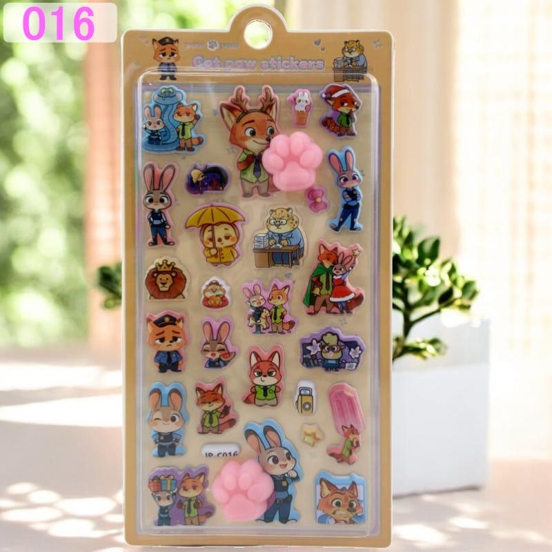 ズートピア キャラクター おしりシール ぷくぷくシール 可愛い 3D 立体 シール ドロップシール 立体 手帳シール 3D クリア シール ぷっくり メール便 osh2 |  | 12