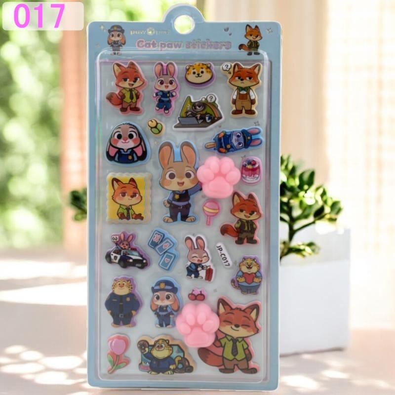 ズートピア キャラクター おしりシール ぷくぷくシール 可愛い 3D 立体 シール ドロップシール 立体 手帳シール 3D クリア シール ぷっくり メール便 osh2 |  | 13